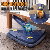 360° Rotatable Mop Adjustable Cleaning Mop Telescopic Triangular Mop Reusable Spin Mop Dry Wet Floor Mop Stainless Steel Handle