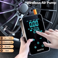 Portable Digital Car Air Pump Mini Tyre Inflator Wireless Electronic Air Compressor Touch Screen High-Pressure Air Pump For Car Bike Motorcycle