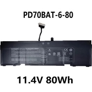 PD70BAT-6-80 PD70BAT-6 11.4V 80Wh Laptop Battery For Clevo PD70PN NPD70PNT For Hasee G10-DA7NP CPD5S
