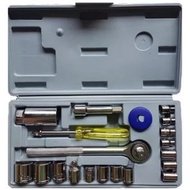 21 Pcs 4-19MM Plastic Box Socket Wrench Set