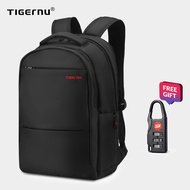 Tigernu  Fashion Nylon Splash proof bag men Travel bag Business bag pack For 17.3 Inch male backpacks T-B3032 19(Black)