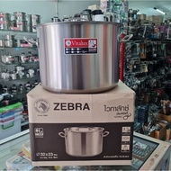 Inox 304 Zebra Thailand stainless steel pot with 3 bottom 32x23cm 18.5L - 171347