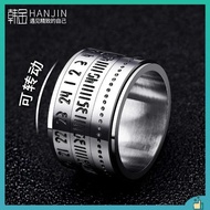 cincin batu lelaki silver ring cincin lelaki Cincin boleh pusing, jenama bergaya baharu lelaki, cinc