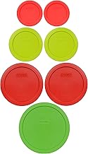 Pyrex Food Storage Plastic Replacement Lid Set (Red, Green)