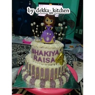 Kue ultah 2 tingkat karakter mewah by dekka_kitchen kue ulang tahun