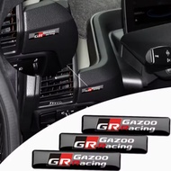 2/5pcs 6 cm For GR Racing Stickers 3D Reflective Decals Car Motorcycle Accessories Decorative Sticke