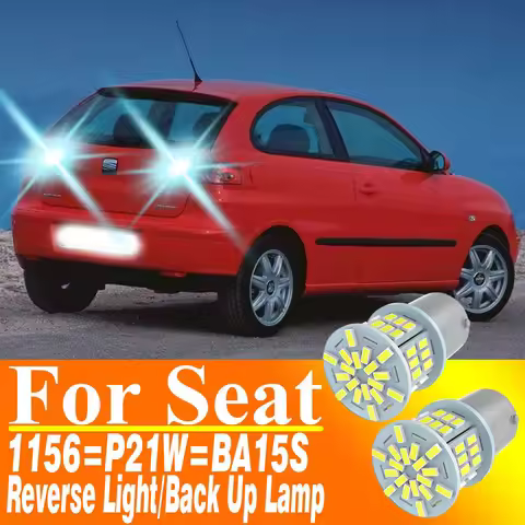 2pcs P21W BA15S LED Reverse Light Bulb Backup Lamp Canbus For Seat Ibiza 6l 6j Leon 5f Mk2 Mk3 Mk1 1