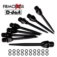 FIRMCROSS DART POINT - BLACK COATED CONVERSION DARTS POINTER 2BA THREAD WITH O RINGS