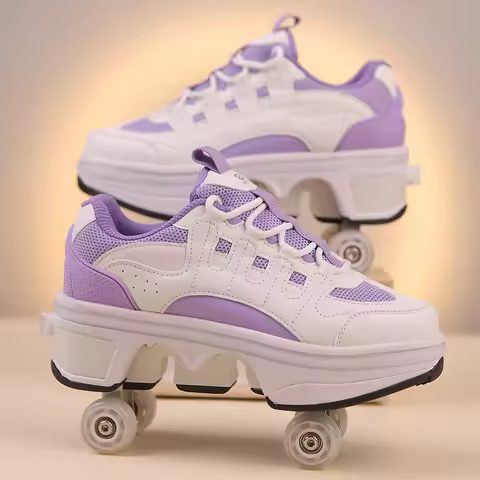 Childrens Rollerblade Shoes Come 4wheels That Can Stretch and Slide Dual Purpose Outdoor Fashion Str