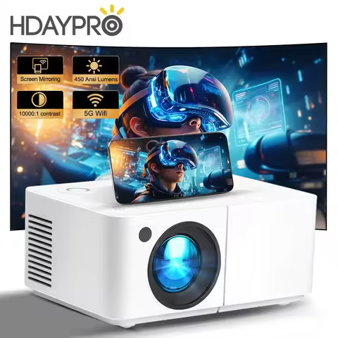 HD300 Full HD 1080P 4K 3D Portable Image Projector For Movies WIFI LED Mini Beam Projectors Smart TV