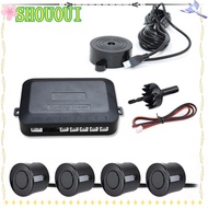 SHOUOUI Parking Sensor Kit, 22mm 12V Reverse Radar Sound, Universal Buzzer With 4 Sensors Reverse Backup Radar Car Parking Sensor Kit Car
