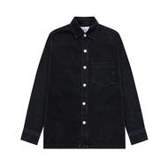 GENUINE Ami Paris Niche Love Tide Brand New Denim Shirt Spring And Autumn Casual Joker Denim Thin Co