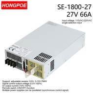 1800W 27V Power Supply 0-27V Adjustable Power 27VDC AC-DC 0-5V Analog Signal Control SE-1800-27 Pow6