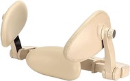 Car Headrest Pillow, Headrest Travel Pillow, Soft Adjustable Car Seat Headrest Pillow Head Neck Support, Memory Foam Headrest for Car, for Kids and Adults (Beige(With Phone Holder ))