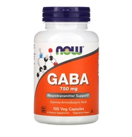 Now Foods GABA 750 mg. neurotransmitter support(100capsules)