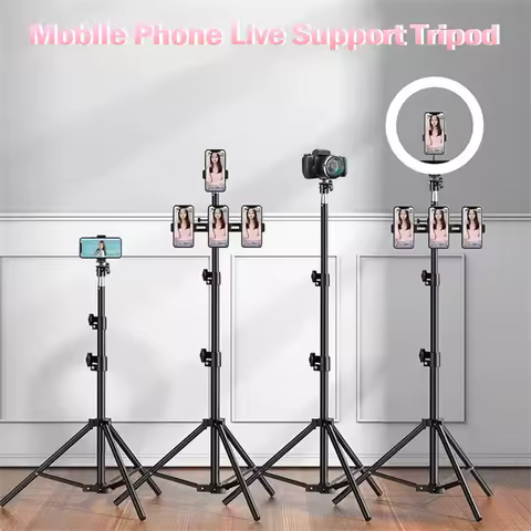 170cm Stretchable Holder Adjustable Height for Mobile Phone Live Support Tripod Multi-functional Rec