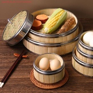 GLOBALOUTLET Steamer Basket Chinese Woven Bamboo With Stainless Steel Handle Bao Buns Dim Sum Gift I