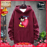 ÁO HOODIE MICKEY BIG HEART Nỉ Ngoại Cao Cấp - In Pet Siêu Bền Siêu Đẹp (HD6070 - Kèm Ảnh Thật) (TONI