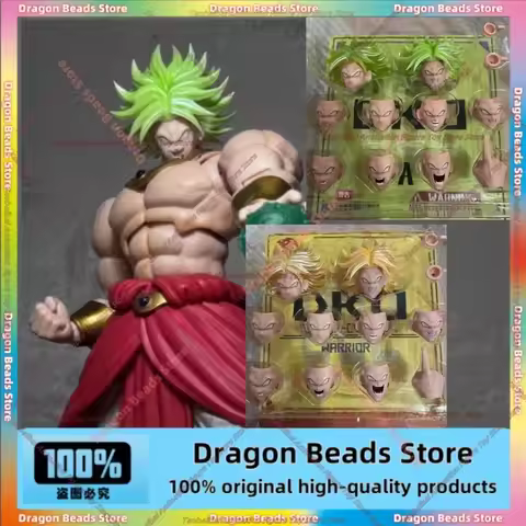 【24-hour Shipping】DKO Dragon Ball Out of Control Warrior Broly Yellow Green Head Carving Accessories