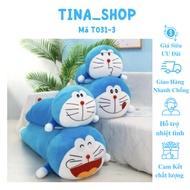 Doraemon teddy bear lying on high quality Korean velvet cover, soft and smooth, 4-way stretch 100cm 
