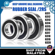 Malaysia Deep Groove Ball Bearing 6311 6312 6313 6314 6315 6316 6317 6318 6319 6320 Rubber Seals Bea