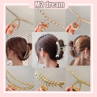 Korean Style Fashionable Hair Clips Elegant Metal Shark Clips Large Simple Hairpin Fashion Accessori