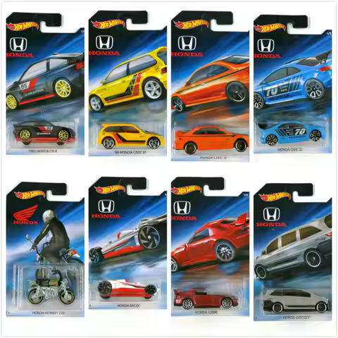 Hot Wheels HONDA CIVIC EF /SI /ODYSSEY /MONKEY 70th Anniversary 1/64 Diecast Model Vehicle