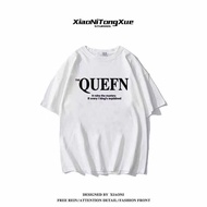 taotao เสื้อยืด Queen สไตล์เกาหลีน่ารัก โอเวอร์ไซส์เสื้อยืดผ้านิ่ม แขนสั้น เนื้อผ้าดีโปร่งสบาย รุ่น Q6688