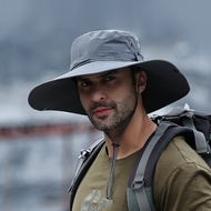 Waterproof Bucket Hat For Male Summer Anti UV Sun Hats Outdoor Men Hiking Fishing Caps Long Wide Brim Panama Beach Hat