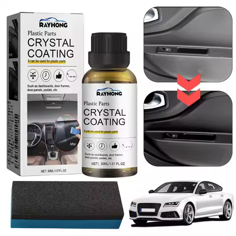 30ml Car Panel Plastic Renovated Retreading Agent Long Lasting Crystal Coating Wax Plastic Refurbish