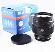 特價 Zenit 50mm f/1.2 APS-C 大光圈單反鏡頭 Canon EOS EF 接口 7D II 90D 80D 800D 適用