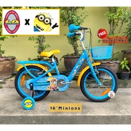 🔥(แถมตระกร้า)📌LA BICYCLE จักรยานเด็ก 16นิ้ว มินเนียน ลิขสิทธิ์แท้ MINIONS จักรยานเด็กมินเนียน จักรยานมินเนียน จักรยานแอลเอ จักรยาน