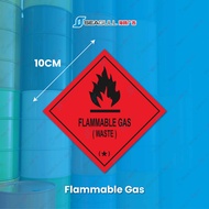 Flammable Sticker Schedule Waste Sticker Explosive Substances Danger Sticker 10cm x 10cm