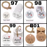 [SG SELLER] [FREE SHIPPING] Gift Tag Mini Greeting Card Thank You Tags Bookmark Wedding Cookies Door Gift Xmas Christmas