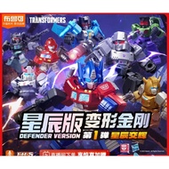 [Ready Stock] Buluke Blokees Transformers Optimus Prime Megatron Galaxy Defender SD Version DV01