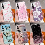 For Samsung Galaxy A17 F17 M17 4G 5G Case Pretty Butterfly Flowers Clear Soft Silicone Protective Ca