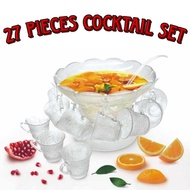 SET KOKTEL 27 PIECES COCKTAIL SET / PUNCH SET / GLASS COCKTAIL SET / COCKTAIL BOWL SET / CUP BOWL SE