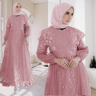Maxi Safira New Party Dress (ML XL XXL 3XL) Wedding dress full front and back brocade dress/ Event u