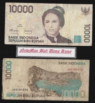 UANG KERTAS LAMA INDONESIA 10000 RUPIAH TJUT NYAK DIEN 1992 BEKAS