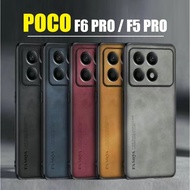 POCO F6 / F6 PRO / F5 Pro 5G Original Smooth Leather Lens Protection Full Protection Casing Sweat Re