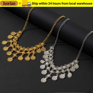 HORIZO Tassel Necklace, Vintage Versatile Coin Necklace, Multipurpose Bohemian Style Bohemian Neckla