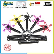 Litepro Fan Hollow Square Taper Crank Set 170mm 130BCD Folding Bike Crankset Chainwheel Chainring For Pikes