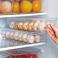 日本霜山 長型可疊式冰箱用14格雞蛋保鮮盒-3入