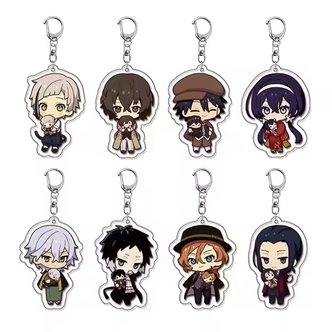Dogs Keychain Nakajima Atsushi Dazai Osamu Ryunosuke Akutagawa Anime Cosplay Key Chain Pendant Carto