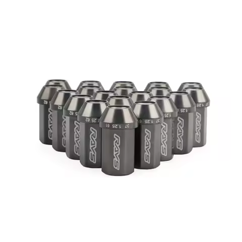 Alloy Aluminum M12x1.5 M12x1.25 7075-T6 19HEX Rays Wheel Nuts Lug Nuts Length 42mm With 7 Side Lock 