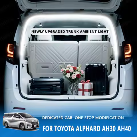 FOR Toyota Alphard AH30 AH40 trunk modification Atmosphere lights White warm white Rear Trunk LED Li