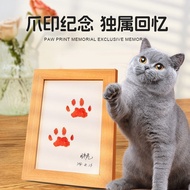 Pet Disposable Footprint Commemorative Photo Frame Cat Footprint Commemorative Dog Pawprint Ebony Pu
