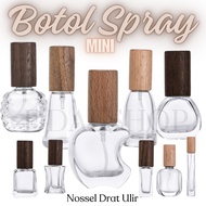 KAYU Refillable Glass Spray Perfume Bottle Empty Bottle Thread Clear Transparent Refill Travel Size 