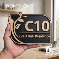 Custom 3D Embossed Wooden House Numbers | Exclusive 2-Layer Multiplex House Address Board