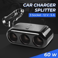 - CHOGUS Car Charger 3 Cigarette Lighter Port 12V 5A 60W - BM-001 -